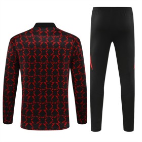 Manchester United Sweatshirt Za Trening Četvrt Zip 2024-25 Crna
